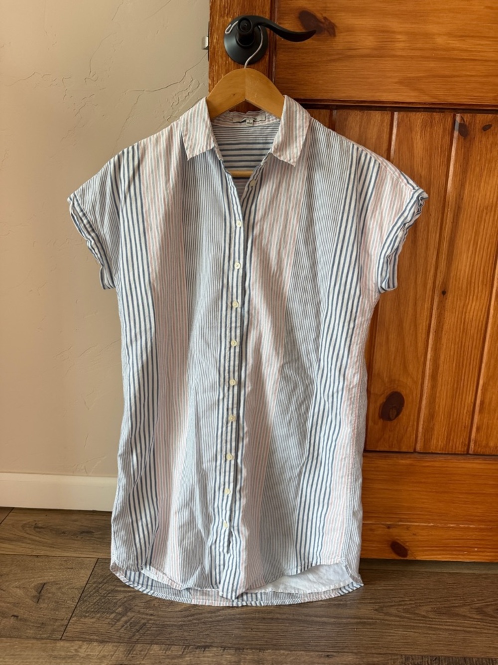 Madewell Women’s striped Button-Down Cotton Shirt Dress - Size Small